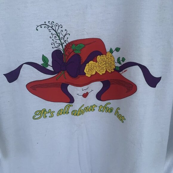 Women's RED HAT SOCIETY T Shirt sz XL, GILDAN - it’s all about the hat - Picture 2 of 4